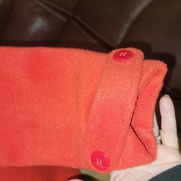 Lavon fleece pea coat red sz medium - Picture 4 of 5